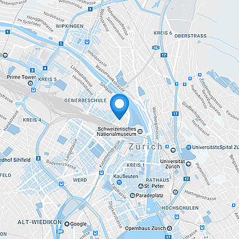 Karte zum Selfstorage Konradstrasse Zürich